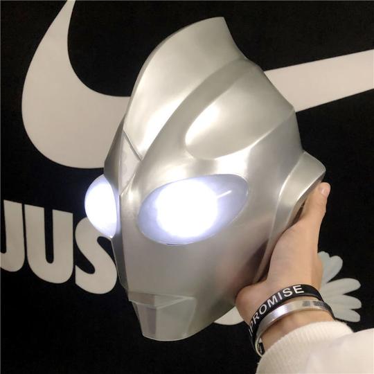 万代（bandai）迪迦奥特曼头套头盔皮套cos可穿戴真人派队表演抖音同款儿童-迪迦发光头套