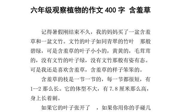 观察植物特点的短句抓住植物特点写一个句子
