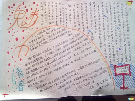 有关于青春励志的手抄报图片