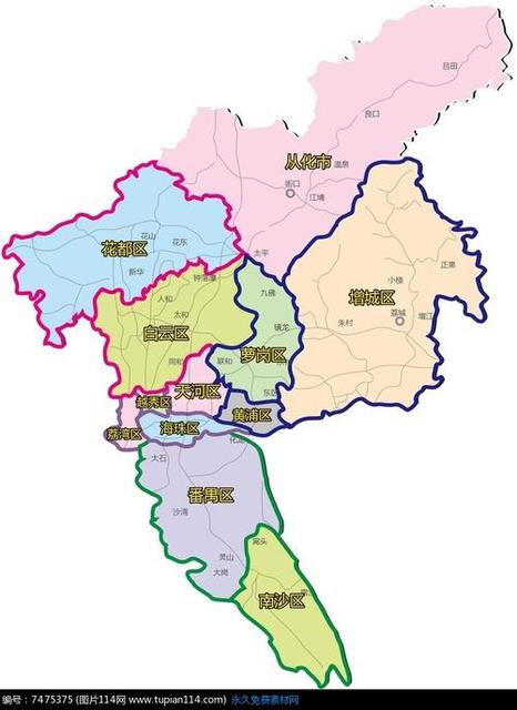 广东省广州地图
