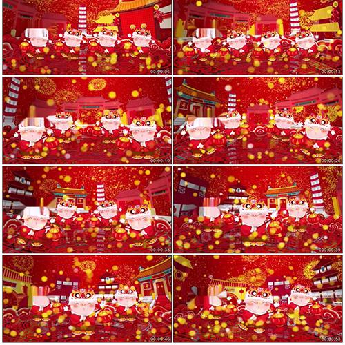 欢聚一堂歌舞表演大屏幕新年拜年晚会led背景视频素材