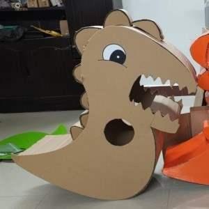 舞台玩具手工纸壳箱恐龙演出幼稚园道具儿童瓦楞纸抖音小孩拼插