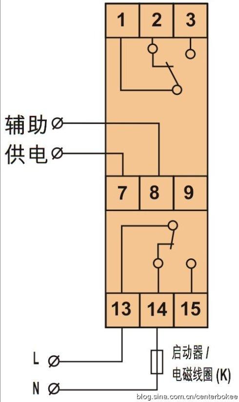 间隔时间继电器接线图