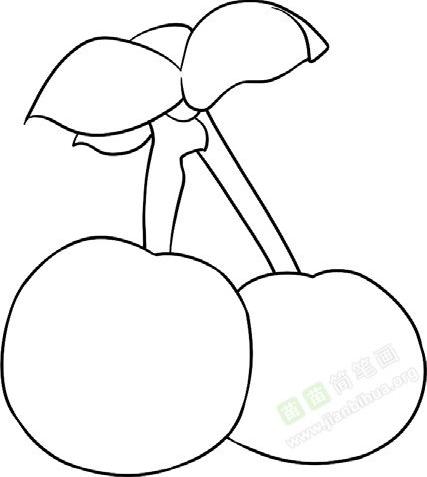 樱桃简笔画图片教程(一)