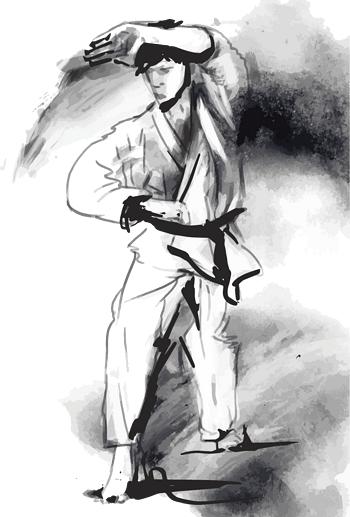 中国古风水墨武侠素材