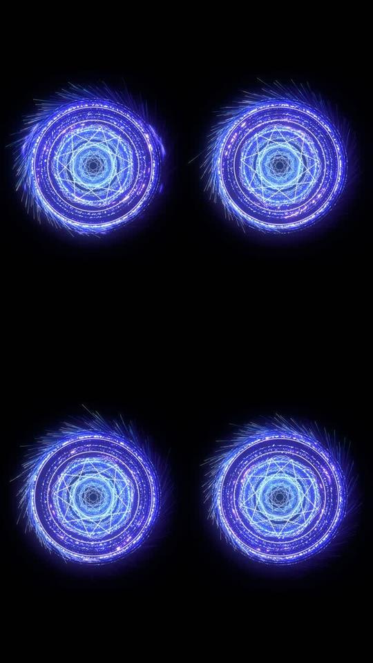 抖音循环科技蓝色魔法阵特效素材