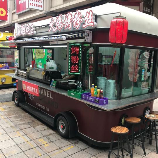 厂家直销四轮多功能早餐创业地摊车餐车夜市摆摊移动电动小吃车