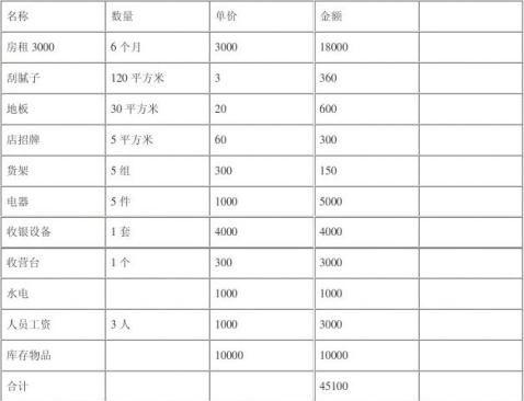 新农村农产品连锁组织创业计划书