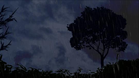 荒郊大树暴雨背景_3840x2160_高清视频素材下载(编号