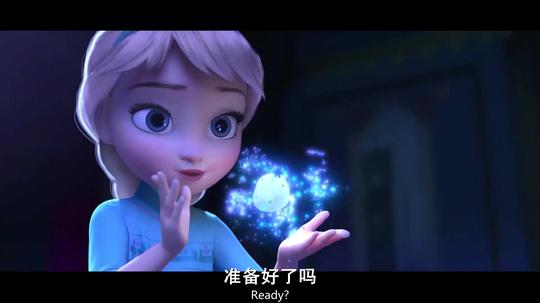 冰雪奇缘片段玩雪人英语配音素材消音版