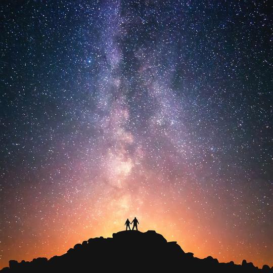 唯美的星空景色素材