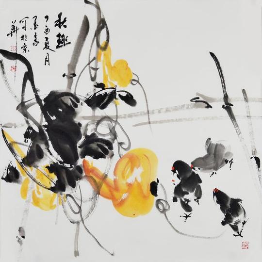 中国画:写意花鸟画构图诀