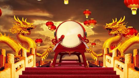 中国风龙鼓震撼大气配乐成品_1920x1080_高清视频素材