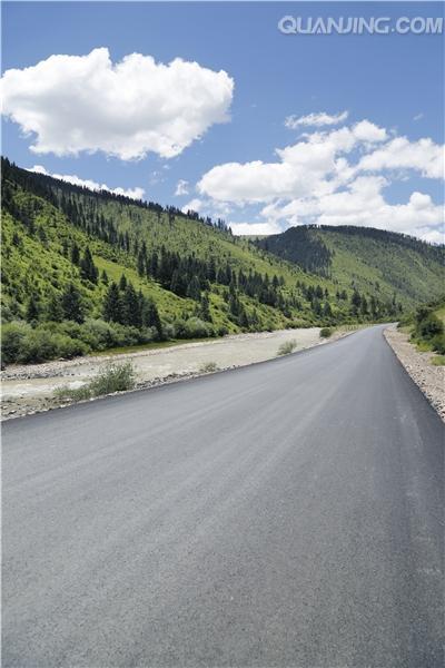 路上-汽车广告背景素材路面与风光