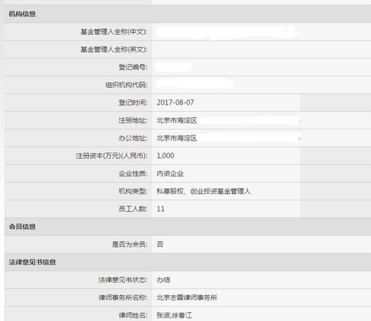 创业投资基金管理人备案.