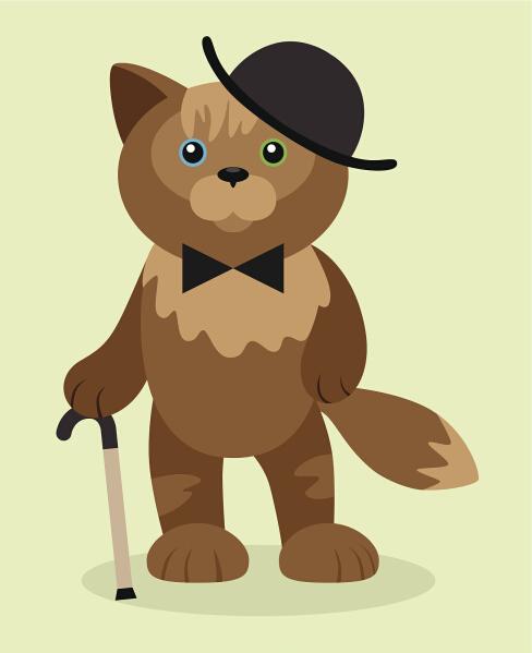 有趣的卡通猫插画素材-图片id:102471360