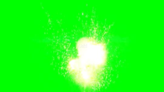 粒子爆炸绿屏抠像合成素材
