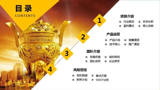 商业商务创业策划书计划书ppt模板