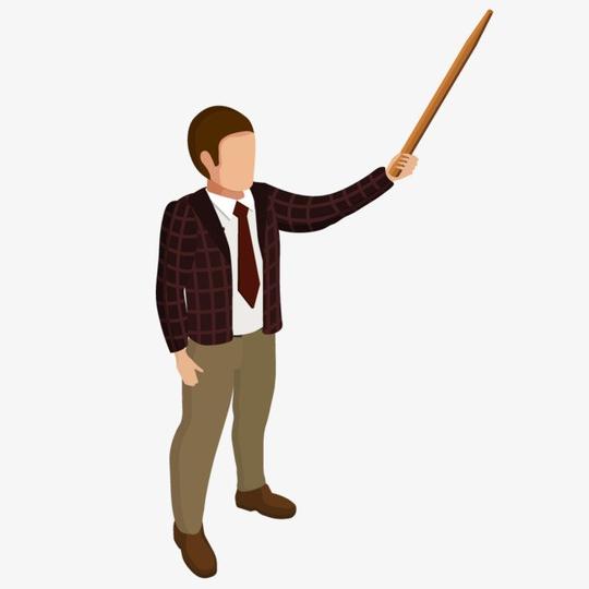 老师讲课立体化卡通老师讲课设计素材