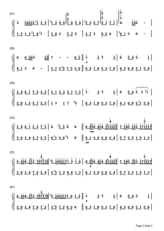 更替的四季简谱久石譲动画电影魔女急宅便的主题曲2