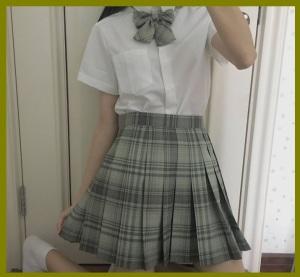 【竹取】中牌正统jk制服裙学生高腰半身短裙百褶裙竹取格裙校服裙