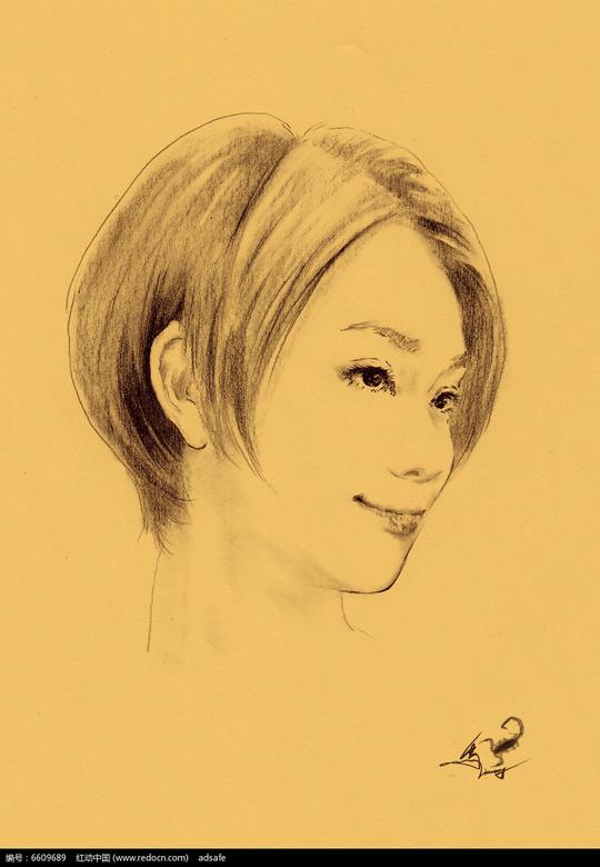免费素材图片素材文化艺术其他个性少女素描画请您分享:素材