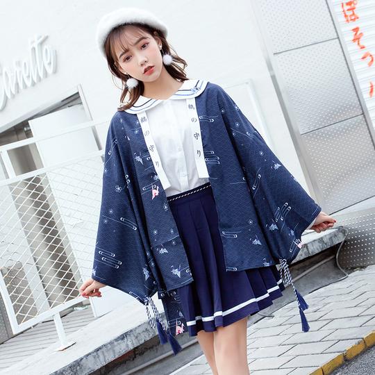 森女系部落春秋季日式和风开衫外套2019新款学院风宽松学生上衣女