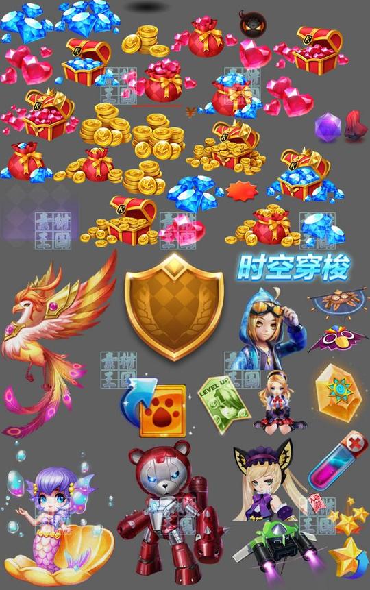 2016天天酷跑3d版/全套游戏美术资源素材/ui界面模型贴图音效png