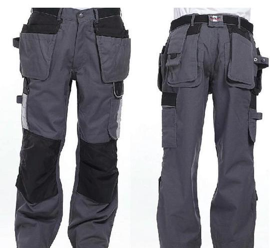 多品袋工程裤夏装工装裤子定制男士灰色厂服工作裤产品,图片仅供