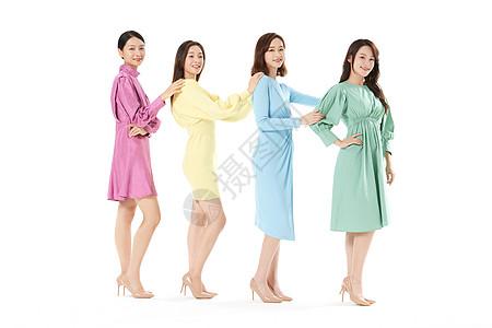 青春活力气质闺蜜姐妹相聚图片下载