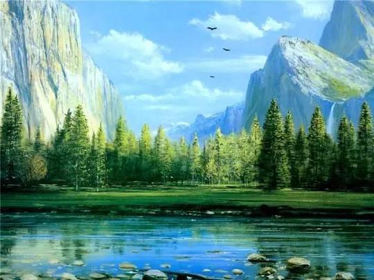油画入门324|油画风景合集,出去写生少不了的素材库