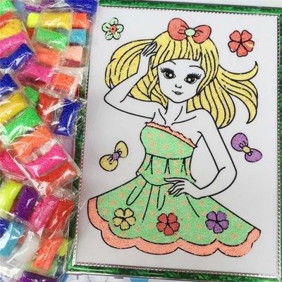 2015最新江湖地摊儿童创意雪花泥画5d立体雪花泥画送广告录音批发