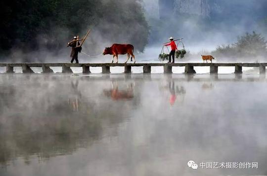 2018年浙江c团"丽水云和梯田,瓯江帆影,仙都老农牵牛过桥,温州茗岙