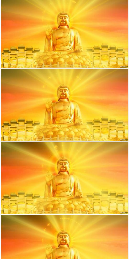 7金碧辉煌佛光样云普照八方实拍高清视频素材.mp4qq影音文件大