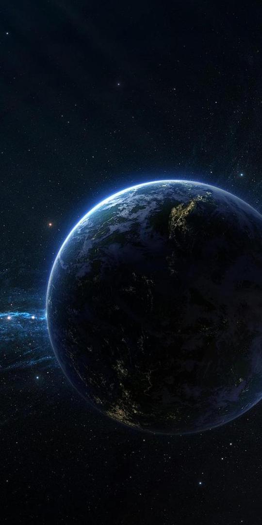 宇宙星球太空梦幻黑色地球