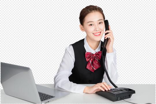 接电话的客服美女图片下载