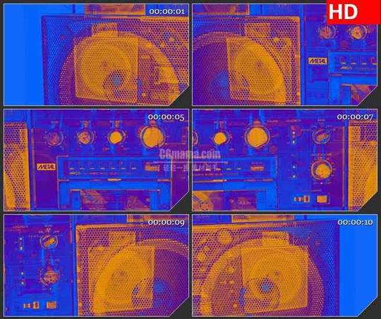 bg3322录音机3d透视图彩色分析图led大屏背景高清视频素材