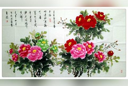 有关六尺整张牡丹作品的图片, 第2张图片