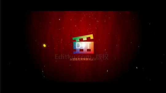 pr模板制作火焰logo燃烧发光特效标志片头动画视频