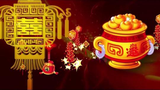 红色祝福-欢度春节欢度佳节_1280x720_高清视频素材