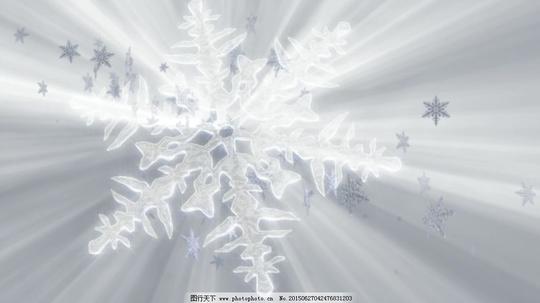 带透明通道的雪花飘舞转场素材