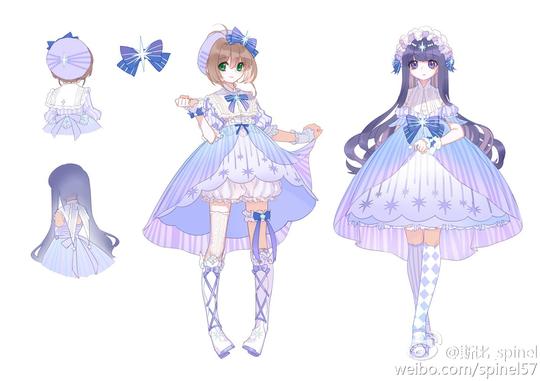 动漫人物萝莉洋服洛丽塔洋装lolita哥特素材(有水印自行