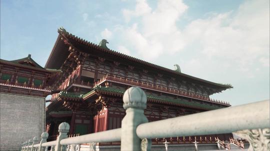 3d大明皇宫火烧阿房宫残痕_3072x1728_高清视频素材