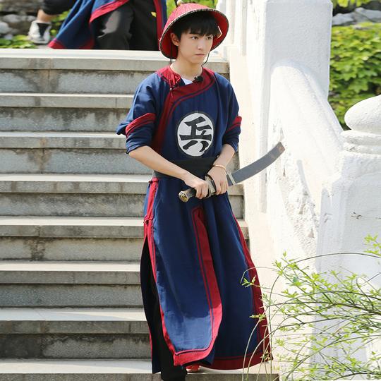 影视古装清朝官兵服古代捕快服棉麻
