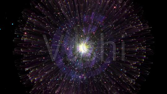 4k紫色魔法光球神奇粒子扩散背景视频素材
