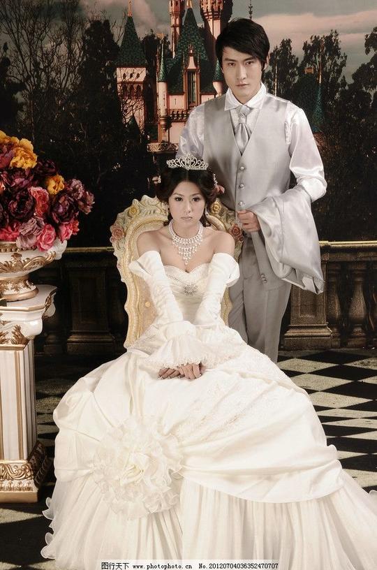 婚纱样图婚纱美女帅哥影楼素材浪漫背景结婚时尚韩版