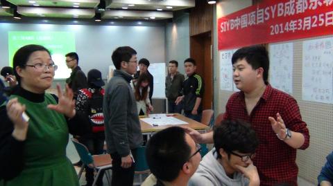 2014年度成都东软学院大学生syb创业培训图片展示-学生管理
