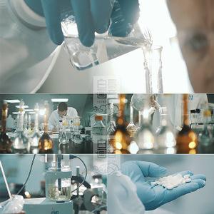 实验室医疗科学家生物化学研究医学药物生产实拍视频素材