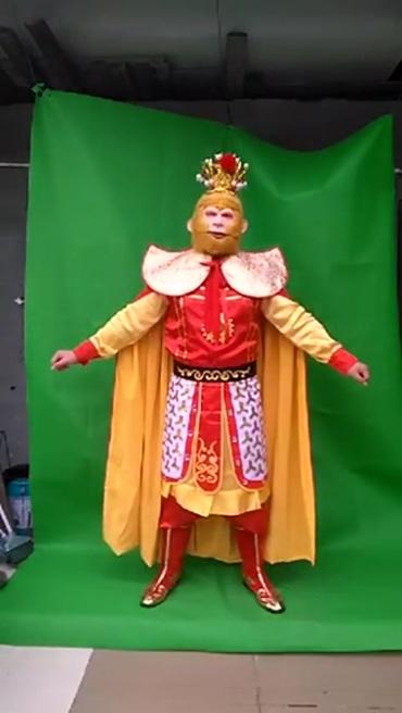 西游记美猴王孙悟空经典人物造型绿幕背景视频素材03