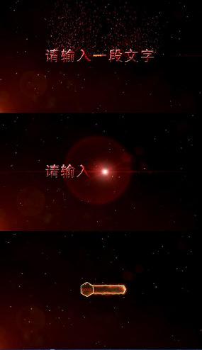 红色恐怖血液游戏炫酷粒子文字标题字幕条视频模板
